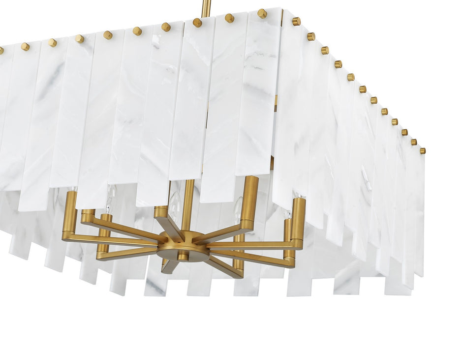 Z-Lite 345P26-RB Eight Light Chandelier, Rubbed Brass