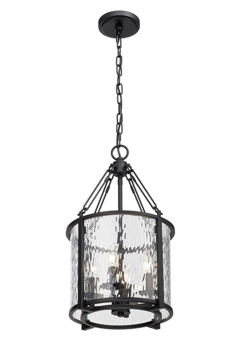 Z-Lite 346P12-MB Four Light Pendant, Matte Black