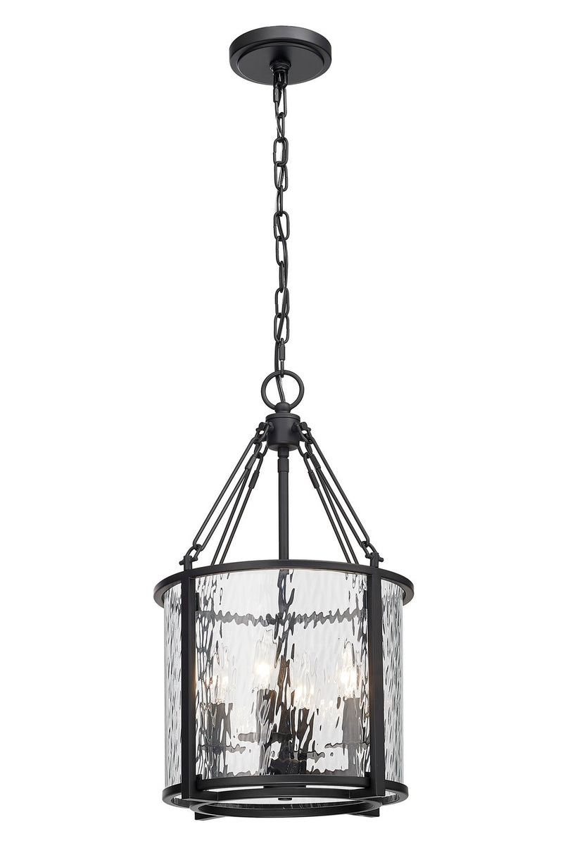 Z-Lite 346P12-MB Four Light Pendant, Matte Black