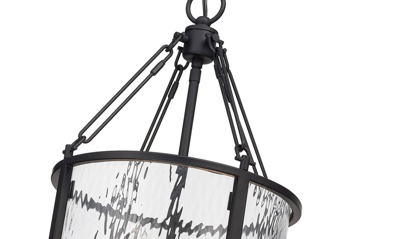 Z-Lite 346P12-MB Four Light Pendant, Matte Black