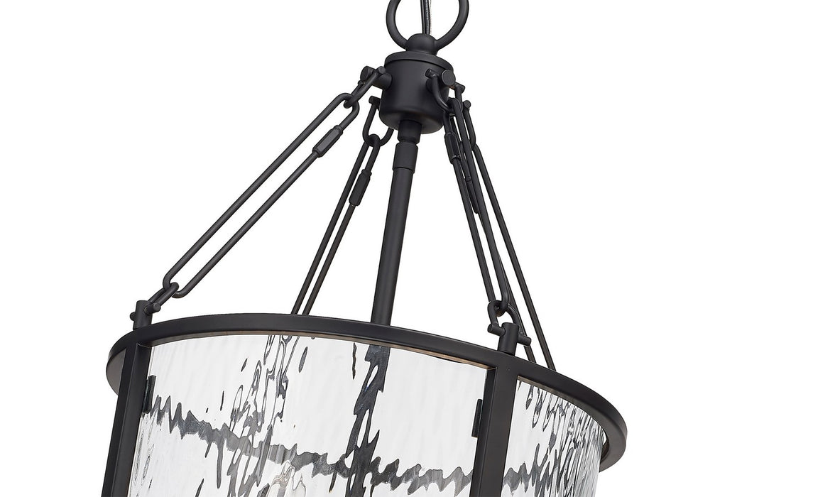 Z-Lite 346P12-MB Four Light Pendant, Matte Black