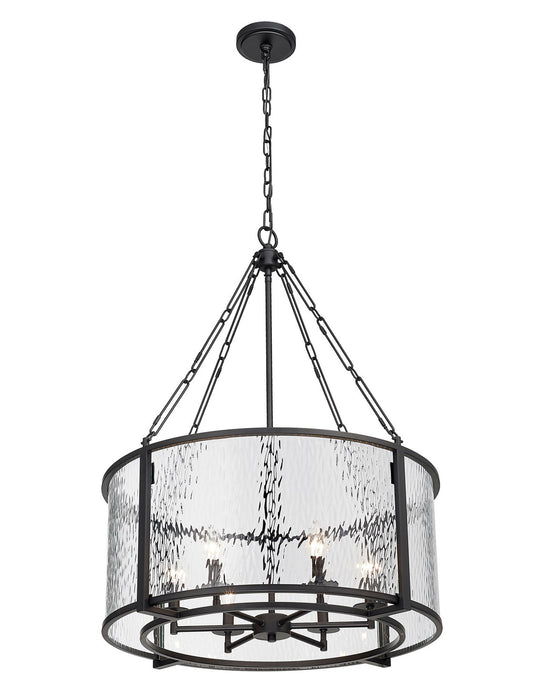 Z-Lite 346P26-MB Six Light Chandelier, Matte Black