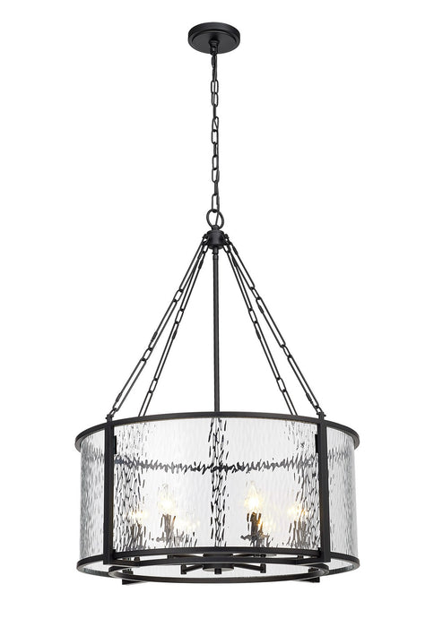 Z-Lite 346P26-MB Six Light Chandelier, Matte Black