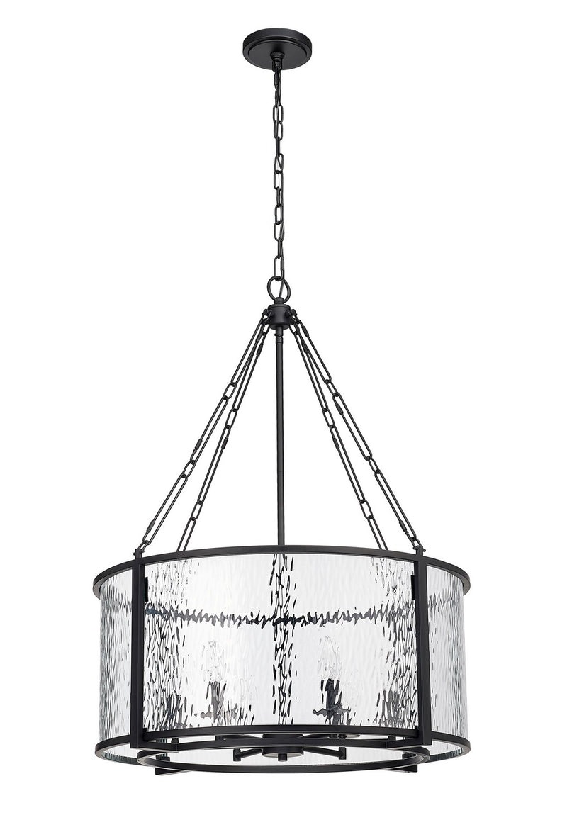 Z-Lite 346P26-MB Six Light Chandelier, Matte Black