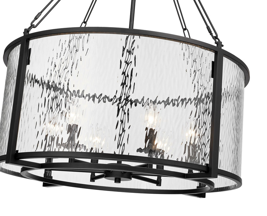 Z-Lite 346P26-MB Six Light Chandelier, Matte Black