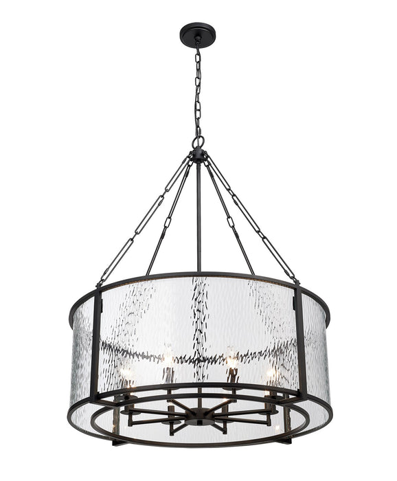 Z-Lite 346P32-MB Eight Light Chandelier, Matte Black