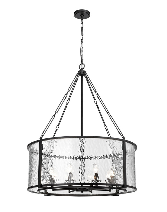Z-Lite 346P32-MB Eight Light Chandelier, Matte Black