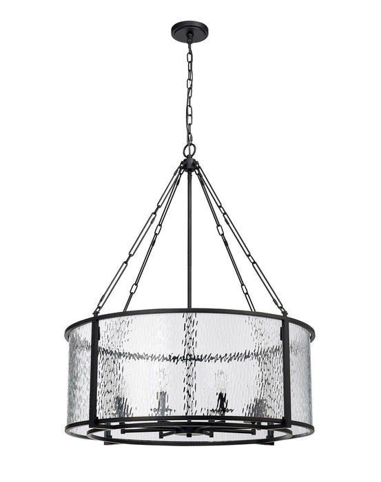 Z-Lite 346P32-MB Eight Light Chandelier, Matte Black