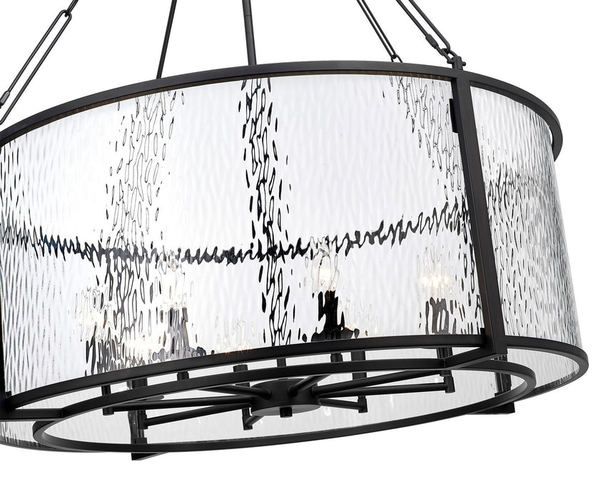 Z-Lite 346P32-MB Eight Light Chandelier, Matte Black