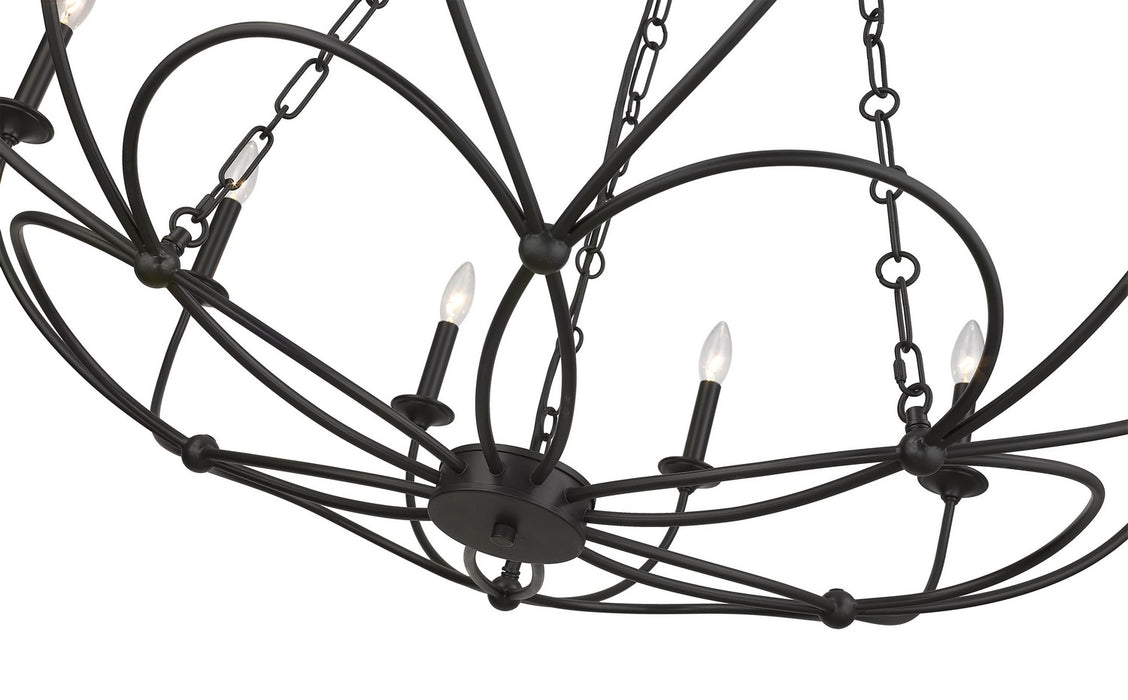Z-Lite 3500-12MB 12 Light Chandelier, Matte Black