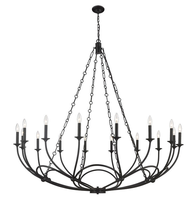 Z-Lite 3500-16MB 16 Light Chandelier, Matte Black