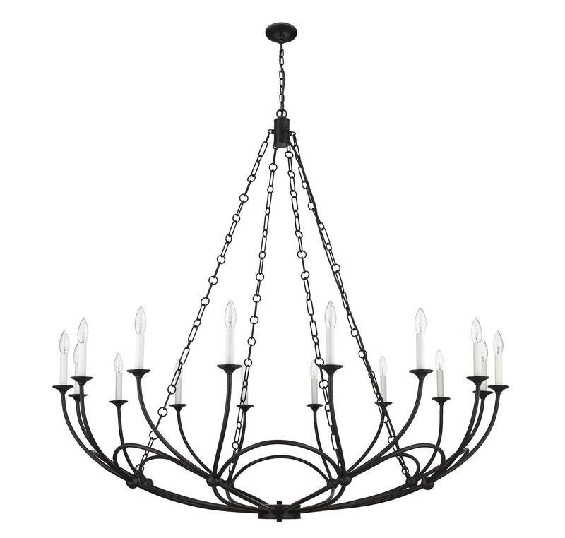 Z-Lite 3500-16MB 16 Light Chandelier, Matte Black