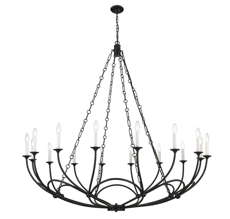 Z-Lite 3500-16MB 16 Light Chandelier, Matte Black
