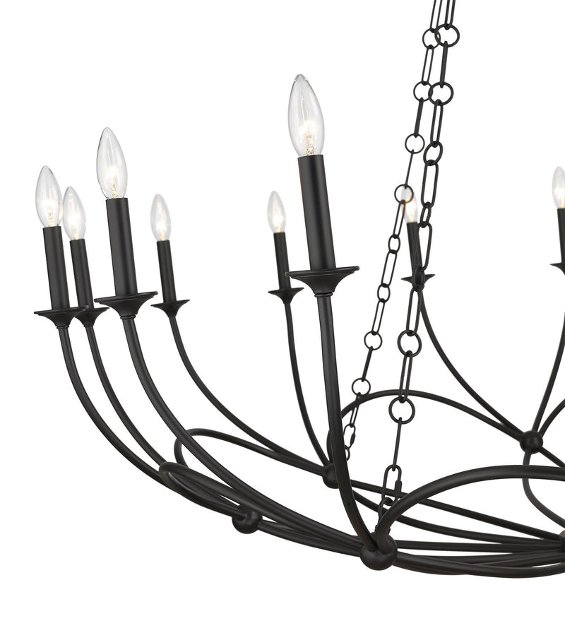 Z-Lite 3500-16MB 16 Light Chandelier, Matte Black