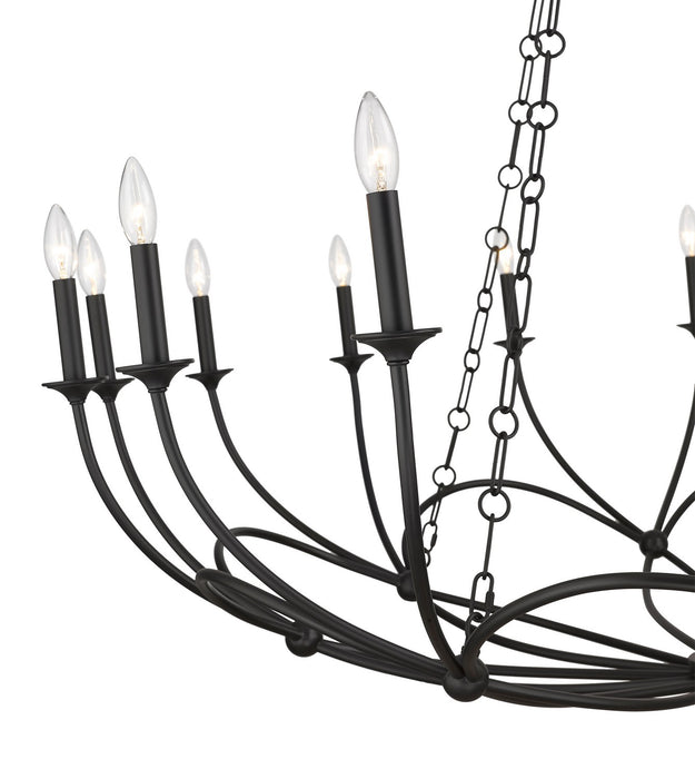 Z-Lite 3500-16MB 16 Light Chandelier, Matte Black