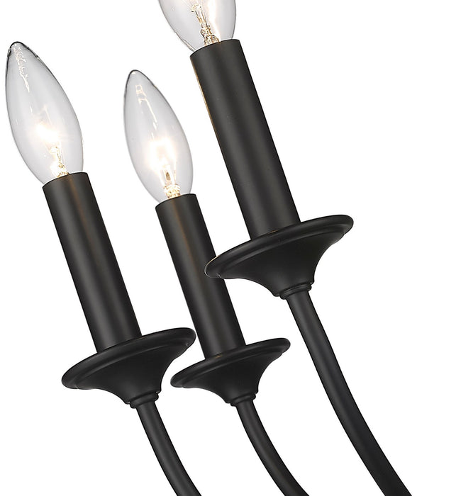 Z-Lite 3500-3S-MB Three Light Wall Sconce, Matte Black