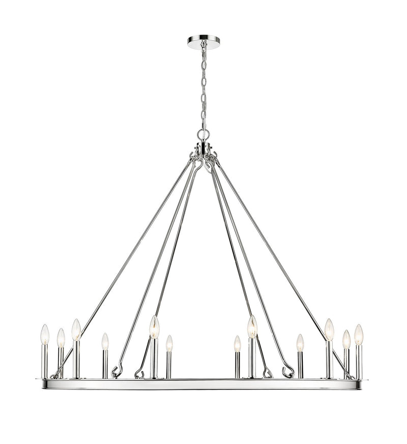 Z-Lite 482R-12PN 12 Light Chandelier, Polished Nickel