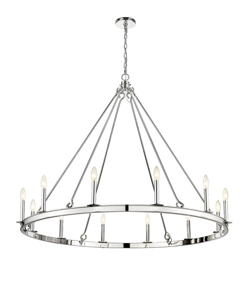 Z-Lite 482R-12PN 12 Light Chandelier, Polished Nickel