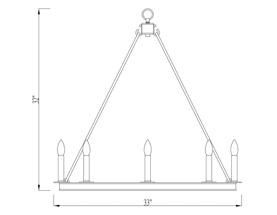 Z-Lite 482R-8PN Eight Light Chandelier, Polished Nickel