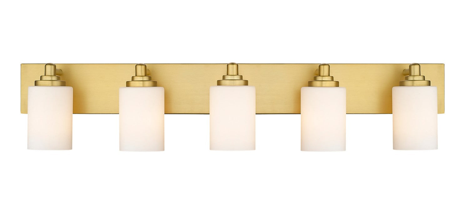 Z-Lite 485-5V-BG Five Light Vanity, Brushed Gold