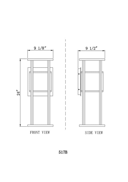 Z-Lite 517B-BK-LED LED Outdoor Wall Mount, Black