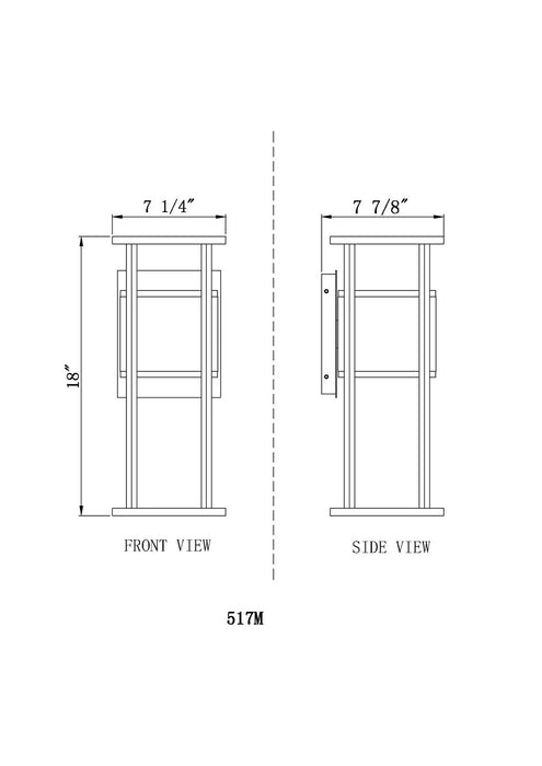 Z-Lite 517M-BK-LED LED Outdoor Wall Mount, Black