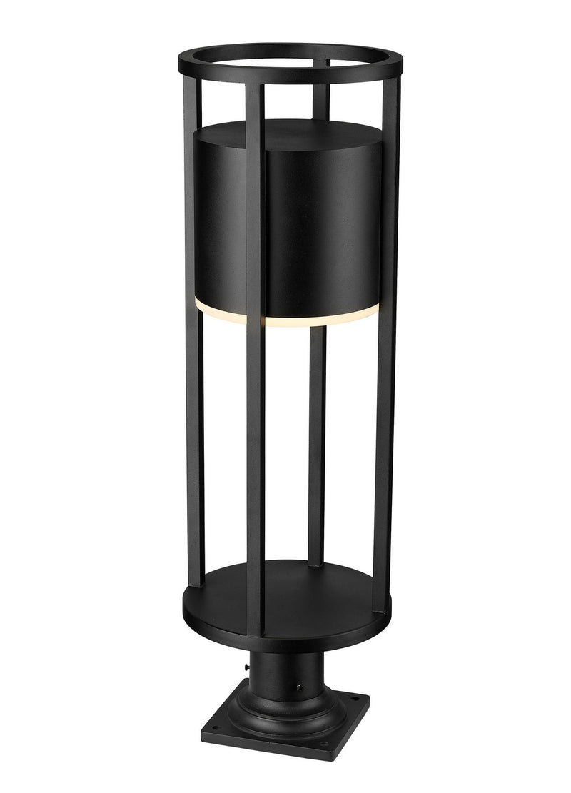Z-Lite 517PHB-533PM-BK-LED LED Outdoor Pier Mounted Fixture, Black