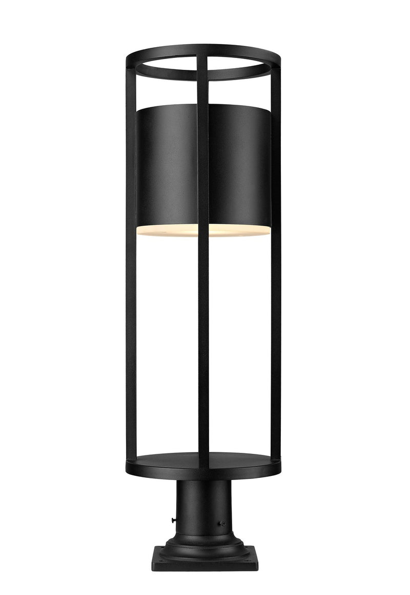Z-Lite 517PHB-533PM-BK-LED LED Outdoor Pier Mounted Fixture, Black