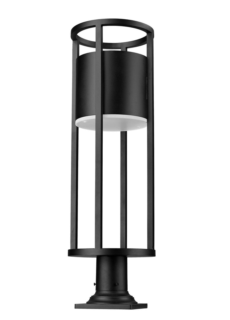 Z-Lite 517PHB-533PM-BK-LED LED Outdoor Pier Mounted Fixture, Black