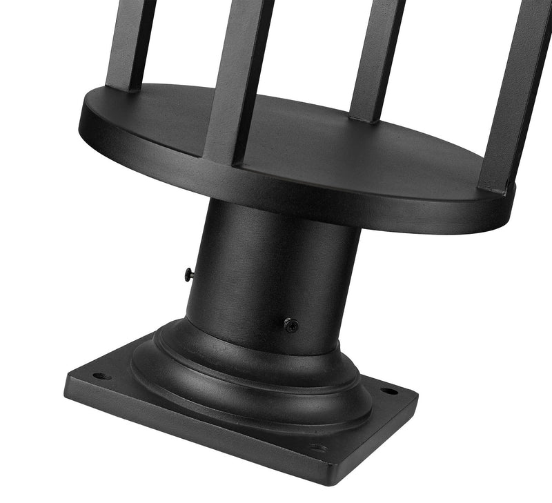 Z-Lite 517PHB-533PM-BK-LED LED Outdoor Pier Mounted Fixture, Black