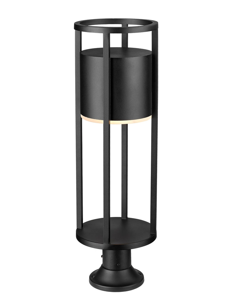 Z-Lite 517PHB-553PM-BK-LED LED Outdoor Pier Mounted Fixture, Black