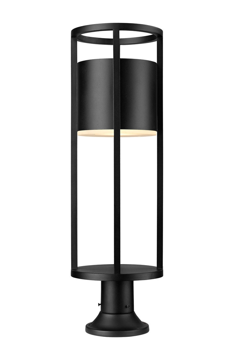 Z-Lite 517PHB-553PM-BK-LED LED Outdoor Pier Mounted Fixture, Black