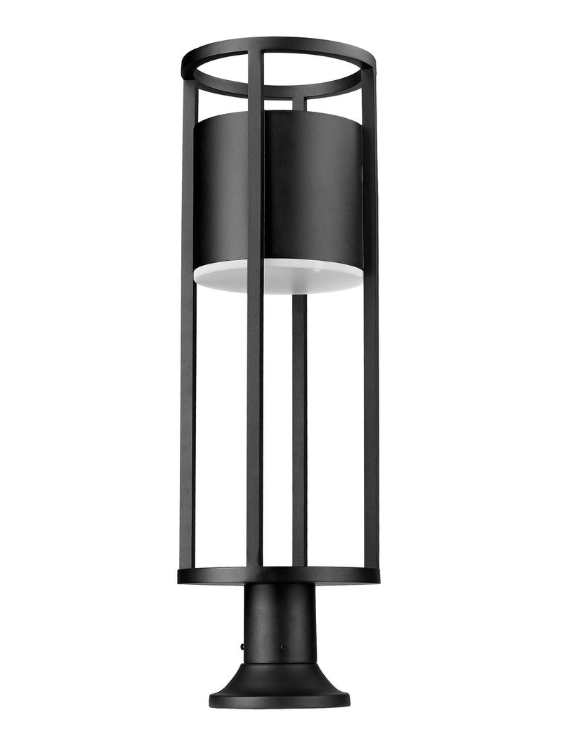 Z-Lite 517PHB-553PM-BK-LED LED Outdoor Pier Mounted Fixture, Black