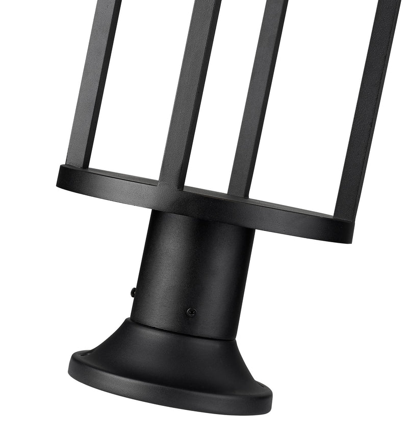 Z-Lite 517PHB-553PM-BK-LED LED Outdoor Pier Mounted Fixture, Black