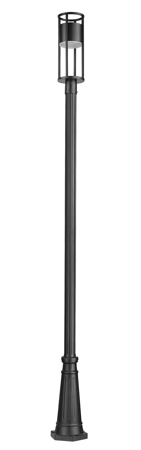 Z-Lite 517PHM-519P-BK-LED LED Outdoor Post Moun Fixture, Black