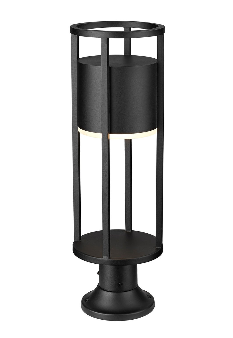 Z-Lite 517PHM-553PM-BK-LED LED Outdoor Pier Mounted Fixture, Black
