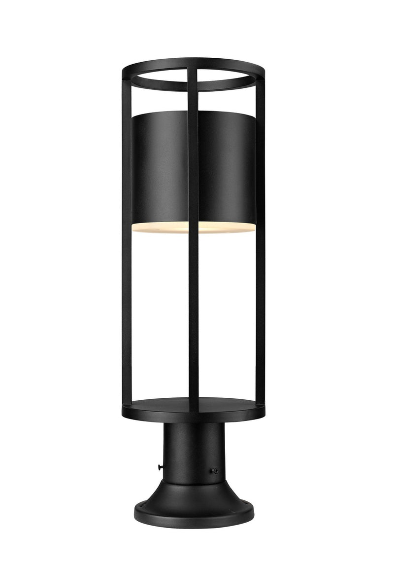 Z-Lite 517PHM-553PM-BK-LED LED Outdoor Pier Mounted Fixture, Black