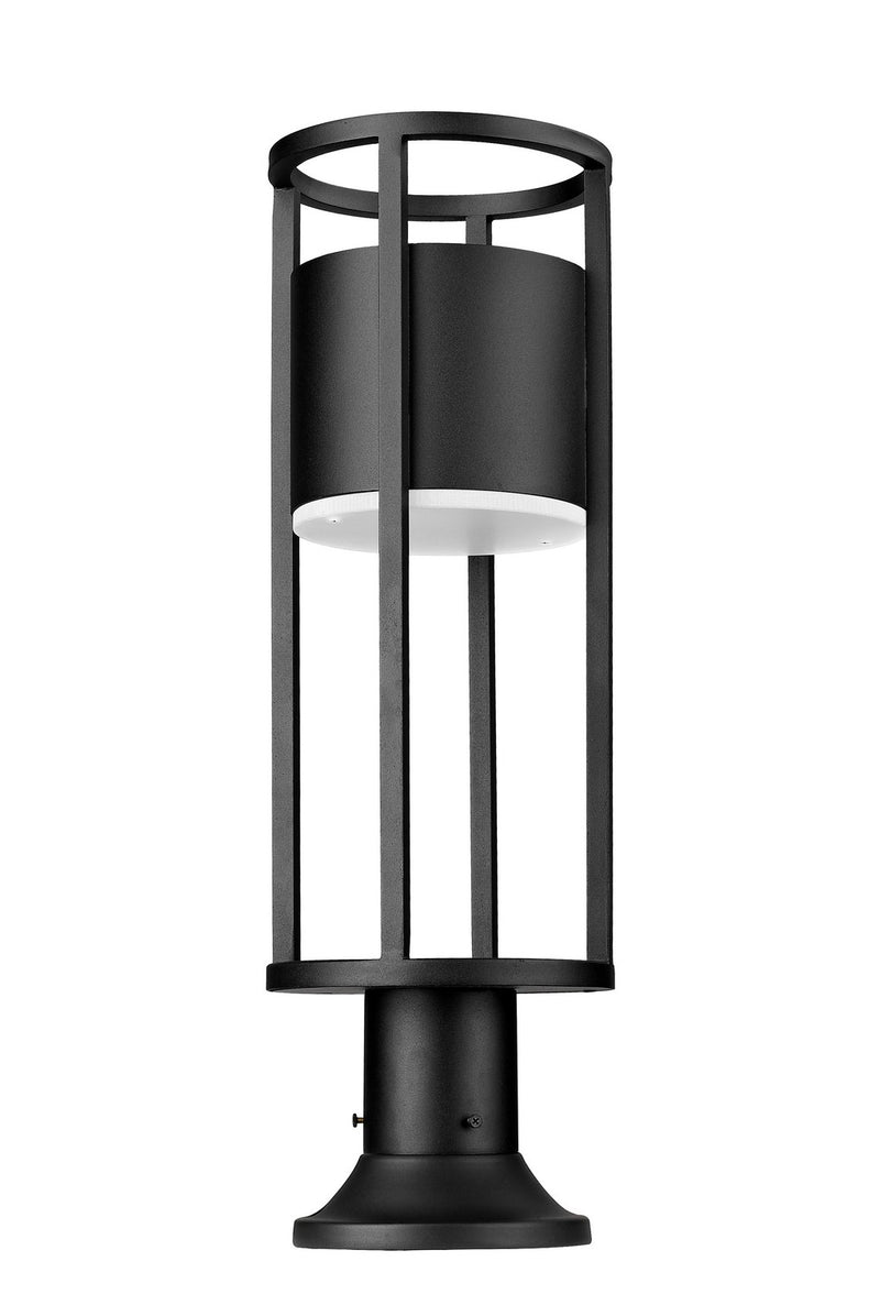 Z-Lite 517PHM-553PM-BK-LED LED Outdoor Pier Mounted Fixture, Black