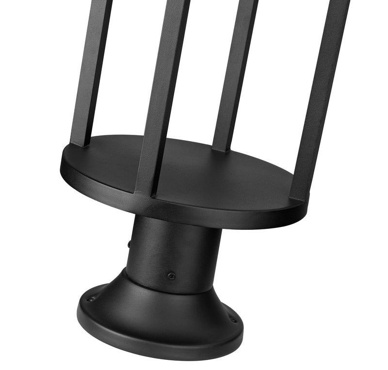 Z-Lite 517PHM-553PM-BK-LED LED Outdoor Pier Mounted Fixture, Black