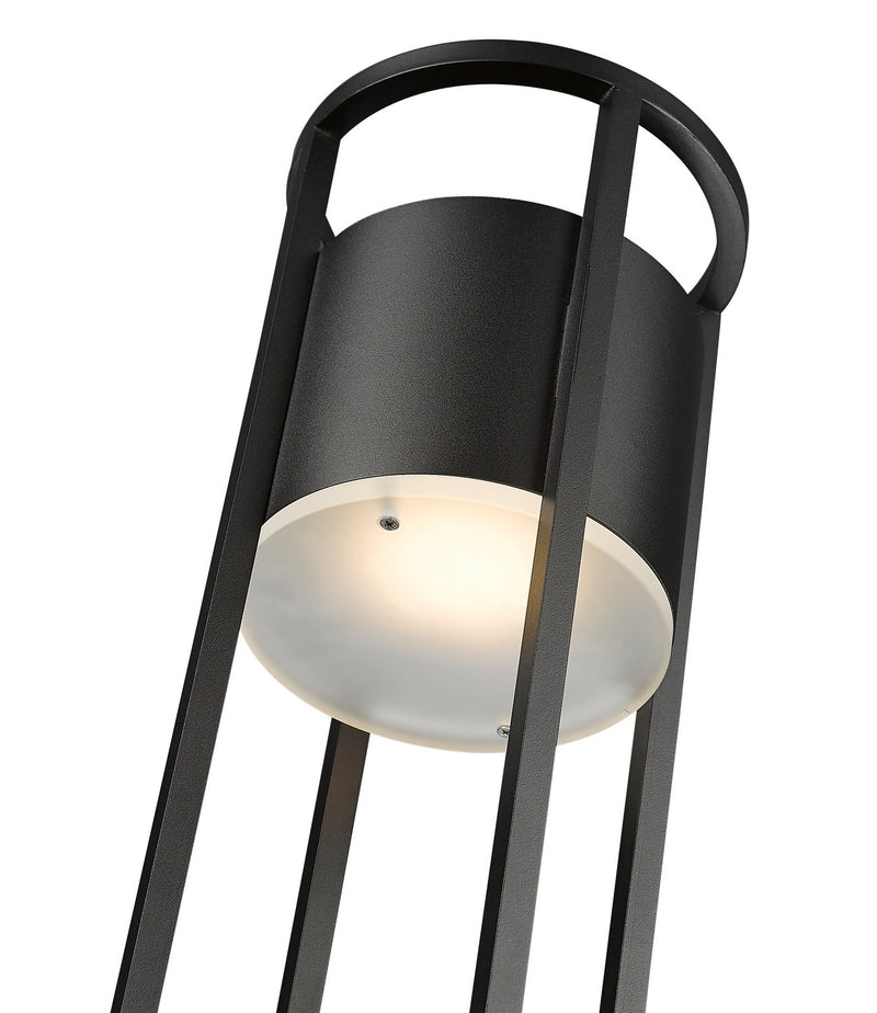 Z-Lite 517PHM-567P-BK-LED LED Outdoor Post Moun Fixture, Black