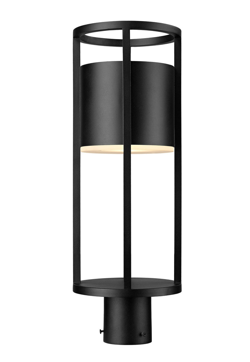 Z-Lite 517PHM-BK-LED LED Outdoor Post Moun Fixture, Black