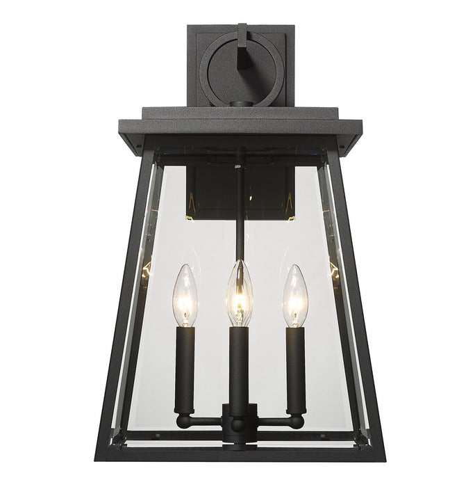 Z-Lite 521B-BK Four Light Outdoor Wall Light, Black