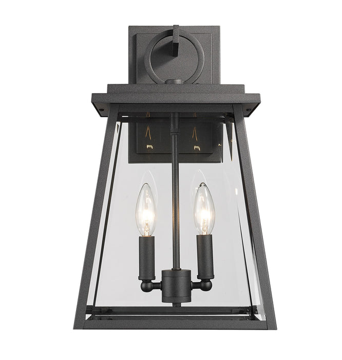 Z-Lite 521M-BK Two Light Outdoor Wall Sconce, Black