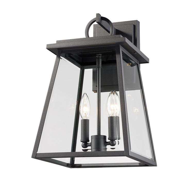 Z-Lite 521M-BK Two Light Outdoor Wall Sconce, Black