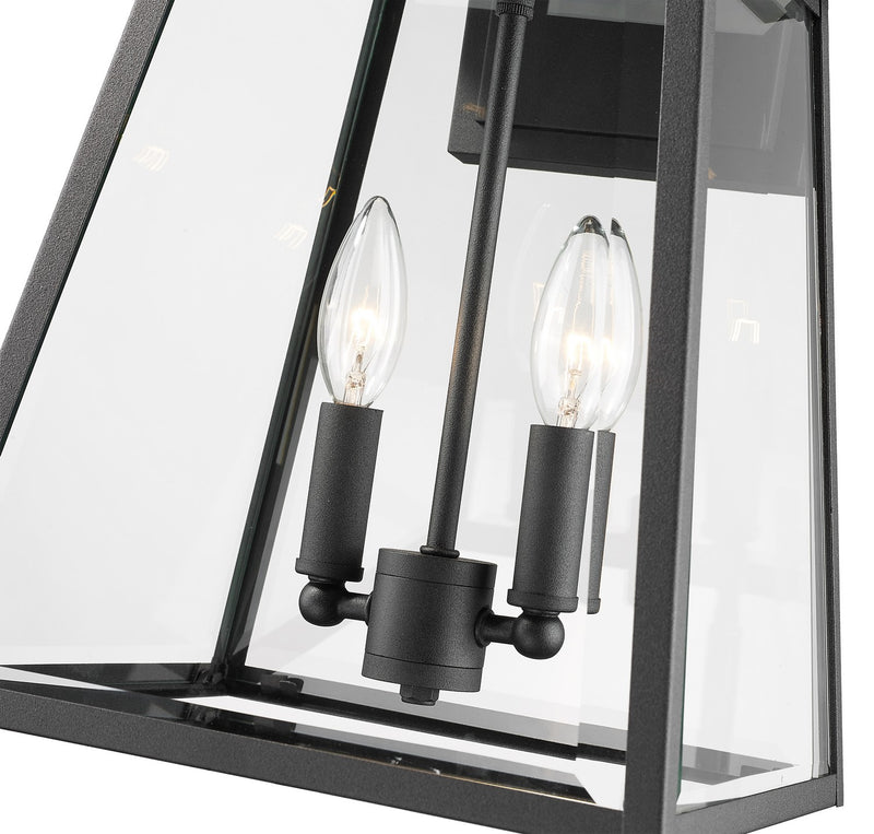 Z-Lite 521M-BK Two Light Outdoor Wall Sconce, Black