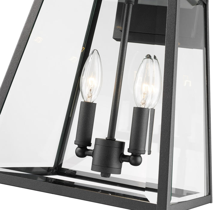 Z-Lite 521M-BK Two Light Outdoor Wall Sconce, Black