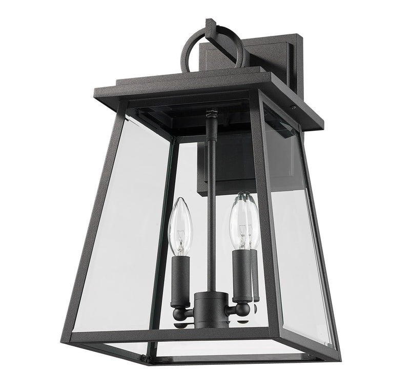 Z-Lite 521M-BK Two Light Outdoor Wall Sconce, Black