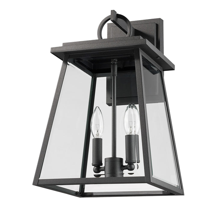 Z-Lite 521M-BK Two Light Outdoor Wall Sconce, Black