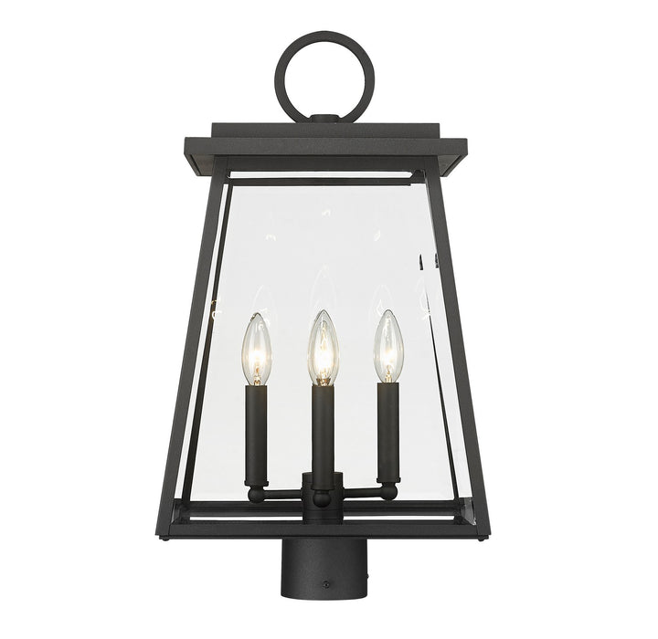 Z-Lite 521PHBR-BK Four Light Outdoor Post Mount Fixture, Black