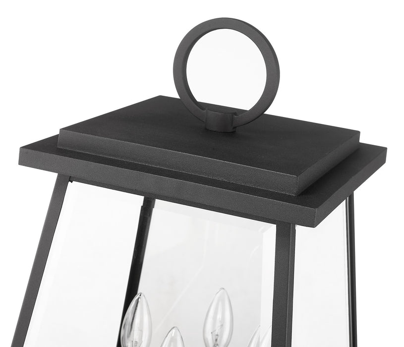 Z-Lite 521PHBR-BK Four Light Outdoor Post Mount Fixture, Black